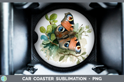 GorgeousButterflies Sketch Car Coaster design.