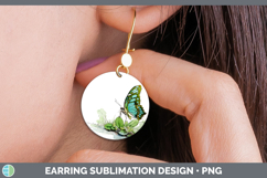 GorgeousButterflies Sketch Round Earrings design.