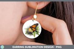 GorgeousButterflies Sketch Round Earrings design.
