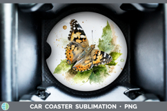 GorgeousButterflies Sketch Car Coaster design.