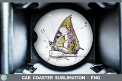 GorgeousButterflies Sketch Car Coaster design.