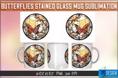 Butterfly Stained Glass Mug Wrap Sublimation |Mug Wrap v.1 Product Image 2