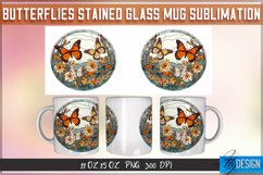 Butterfly Stained Glass Mug Wrap Sublimation |Mug Wrap v.1 Product Image 4