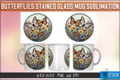 Butterfly Stained Glass Mug Wrap Sublimation |Mug Wrap v.1 Product Image 6