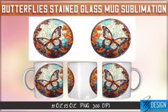 Butterfly Stained Glass Mug Wrap Sublimation |Mug Wrap v.1 Product Image 7