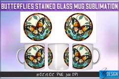 Butterfly Stained Glass Mug Wrap Sublimation |Mug Wrap v.2 Product Image 6