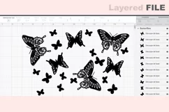 Butterflies Starbucks cup svg, butterfly Starbucks 24oz Product Image 2