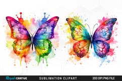 Watercolor Butterfly Illustration PNG Clipart Product Image 1
