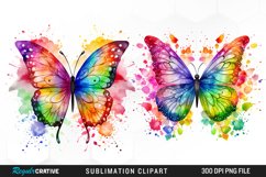 Watercolor Butterflies Illustration Clipart Product Image 1