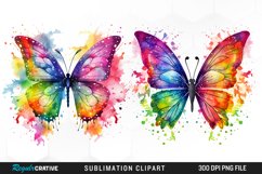 Watercolor Butterfly Illustration PNG Clipart Product Image 1