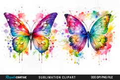 Watercolor Butterfly Illustration PNG Clipart Product Image 1