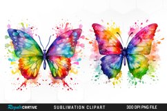 Watercolor Butterfly Illustration PNG Clipart Product Image 1