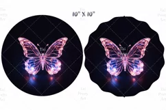 Butterflies Wind Spinner, Door Hanger Png, Keychain Png, Car Coaster