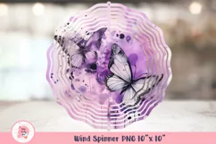 Butterflies Wind Spinner, Door Hanger Png, Keychain Png, Car Coaster