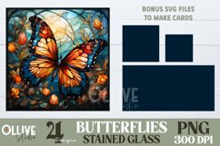 Stained Glass Butterflies PNG Sublimation Bundle Product Image 2