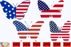 4th Of July Butterfly SVG | Butterfly SVG | 4th Of July SVG Product Image 1