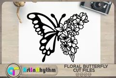 Floral Butterfly SVG / Floral Insects SVG / Floral Animals Product Image 2