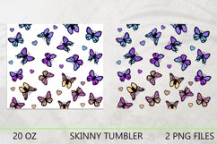 Butterfly tumbler sublimation, 20 oz skinny tumbler wrap Product Image 2