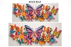 Butterfly 3D Mug Wrap Sublimation Designs, 3d Mug, Flowers Png