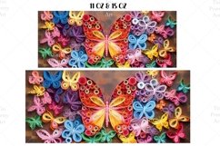 Butterfly Mug Wrap Sublimation Designs, 3d Mug, Flowers Png