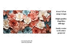 Butterfly 3d Mug Wrap Png  Butterfly 3d Sublimation Mug Png