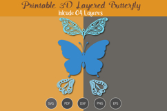 3D Layered Butterfly SVG Product Image 2