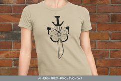 Butterfly and Dagger for T-Shirt Design Product Image 1