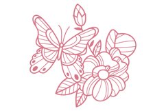 Butterfly and Flower Bouquet Product Image 1