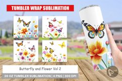 Tumbler Wrap Butterfly and Flower Product Image 1