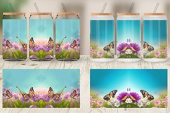 Glass Can Wraps Butterfly and Flowers Product Image 2