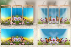 Glass Can Wraps Butterfly and Flowers Product Image 3