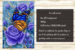 Butterfly Garden Flag, Sublimation Butterfly Flowers, s1 Product Image 3