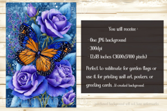 Butterfly Garden Flag, Sublimation Butterfly Flowers, s1 Product Image 5
