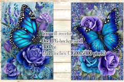 Butterfly Garden Flag, Sublimation Butterfly Flowers, s3 Product Image 2