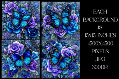 Butterfly Background, Butterfly Flowers Backgrounds, s1 Product Image 2