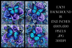 Butterfly Background, Butterfly Flowers Backgrounds, s4 Product Image 2