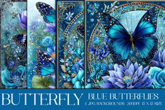 Butterfly Background, Butterfly Flowers Backgrounds, s5 Product Image 1