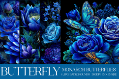 Butterfly Background, Butterfly Flowers Backgrounds, s8 Product Image 1