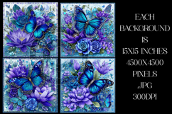 Butterfly Background, Butterfly Flowers Backgrounds, s9 Product Image 2