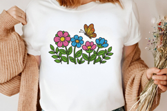 Butterfly and Wildflower Garden Embroidery Product Image 2