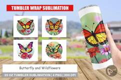 Tumbler Wildflower Butterfly Product Image 1