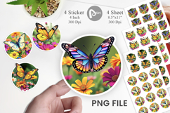 Wildflower Butterfly Sticker Product Image 1