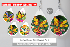 Earring Wildflower Butterfly Product Image 1