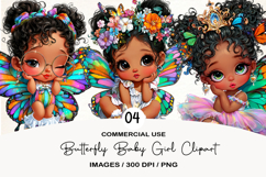 Butterfly Baby Girl Clipart Product Image 1