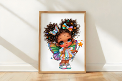 Butterfly Baby Girl Clipart Product Image 3