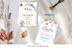Butterfly Baby Shower Invitation Card Product Image 1