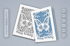 Butterfly Birthday Greeting Card SVG Product Image 2