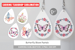 Earring Butterfly Bloom Pastels Product Image 1