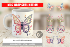 Mug Wrap Butterfly Bloom Pastels Product Image 1