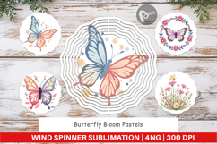 Wind Spinner Butterfly Bloom Pastels Product Image 1